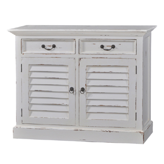 Shutter Narrow Sideboard - White