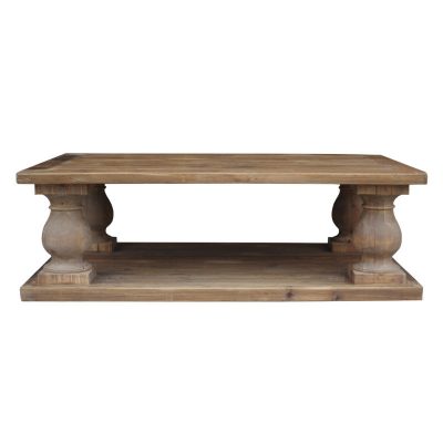 Baluster Old Pine Column Coffee Table