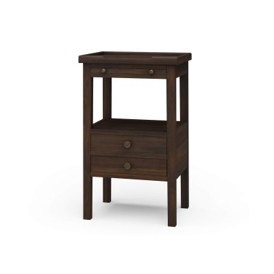 Eton 2 Drawer Side Table Walnut