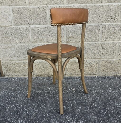 Bistro Chair Brown Leather - Image 2