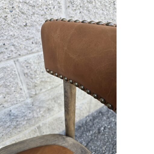 Bistro Chair Brown Leather - Image 4