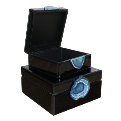 Lacquer Lined Box (Large) - Black