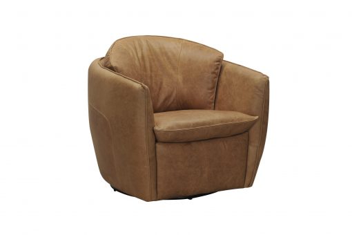 Tuxedo Swivel Chair - Coin Leather