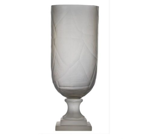 Frosted Hurricane Vase