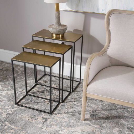 Coreene Nesting Tables - Gold - Image 4