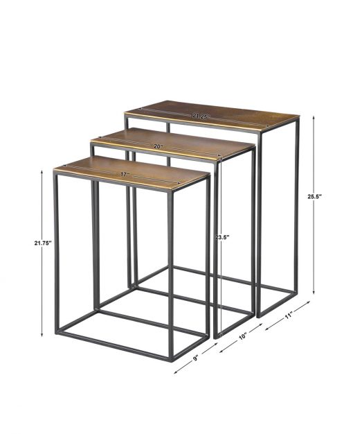 Coreene Nesting Tables - Gold - Image 5