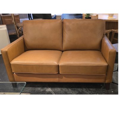 New Haven Leather Loveseat Cognac