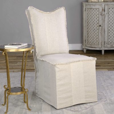 Lenore Slipcovered Chair - Flax