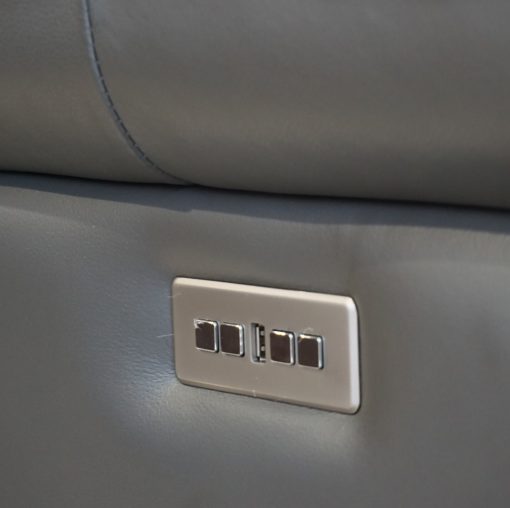Tulip Power Swivel Recliner - Bova Stone Leather[CLEARANCE $1695] - Image 3