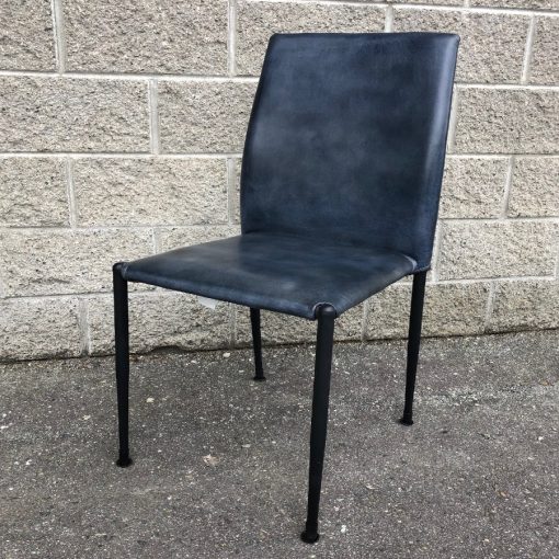 Mod Dining Chair - Blue Leather [CLEARANCE $299]