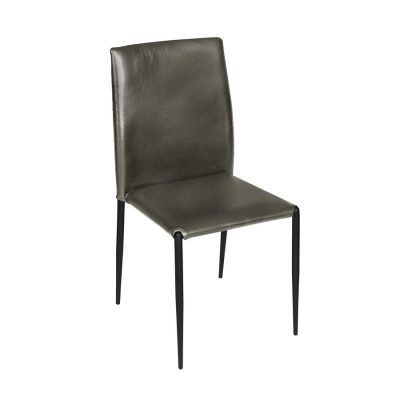 Mod Dining Chair - Brown Leather