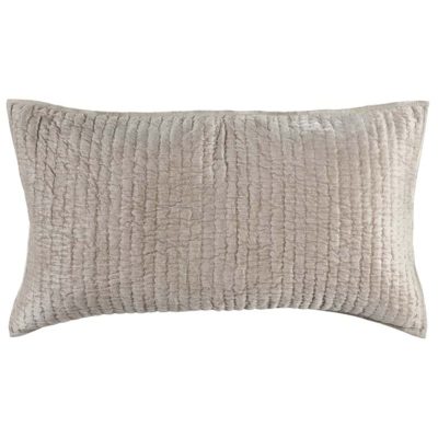 Bari Velvet King Sham - Pebble