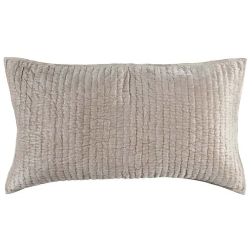 Bari Velvet King Sham - Pebble