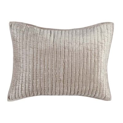 Bari Velvet Standard Sham - Pebble