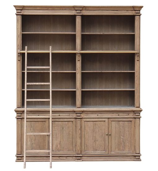 Claude Library Bookcase w/Ladder