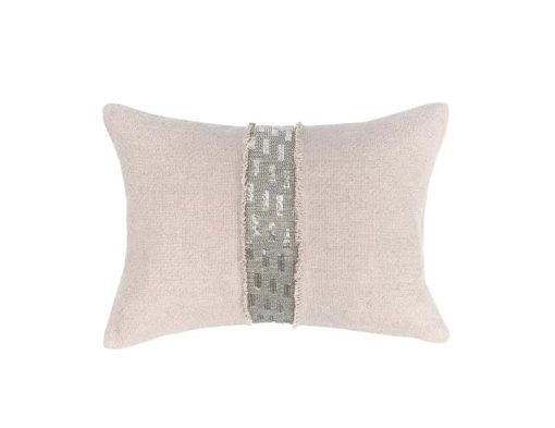 Lira Natural/Silver Kidney Cushion