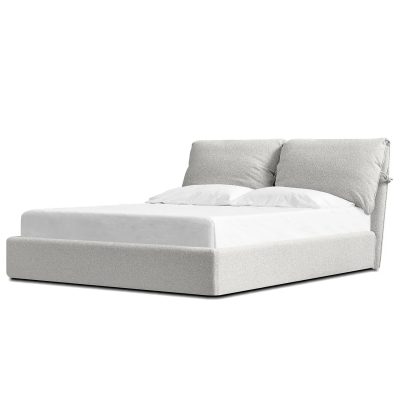 Plume King Bed Oat Tweed