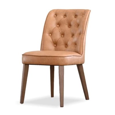 Roulette Leather Dining Chair