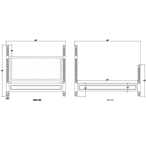 Milano King Poster Bed - Image 3