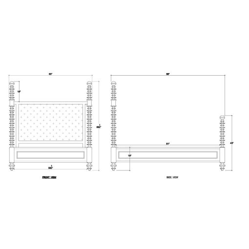 Milano Queen Poster Bed - Image 2