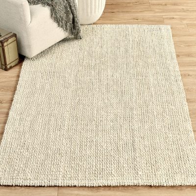 Chunky Loop Ivory Carpet (5 x 8)