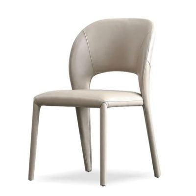 Bosco Leather Chair in Taupe