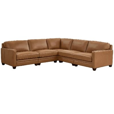 Como 5 pc Sectional in Cognac