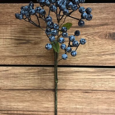20" Blue Berries Spray