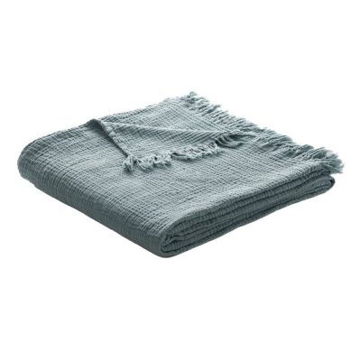 Muslin Steel Blue Throw
