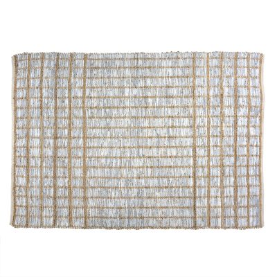 Trestle Leather / Jute Rug Ice 5 x 7