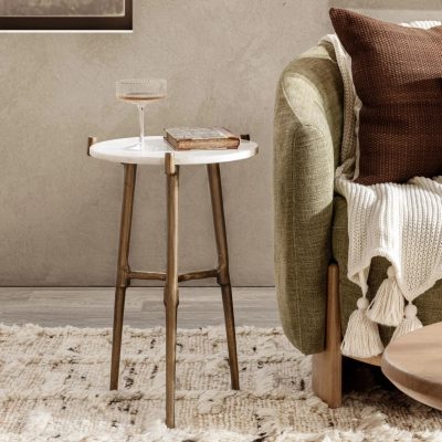 Halley Accent Table - White